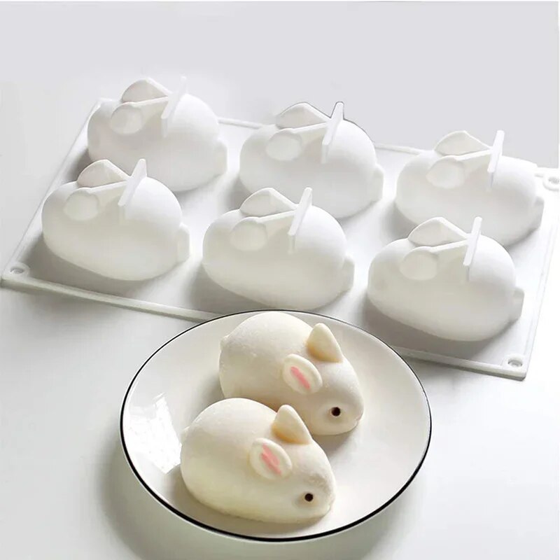 Bunny Cake Mold - Silicone Rabbit Mold Fondant Bunny Mold