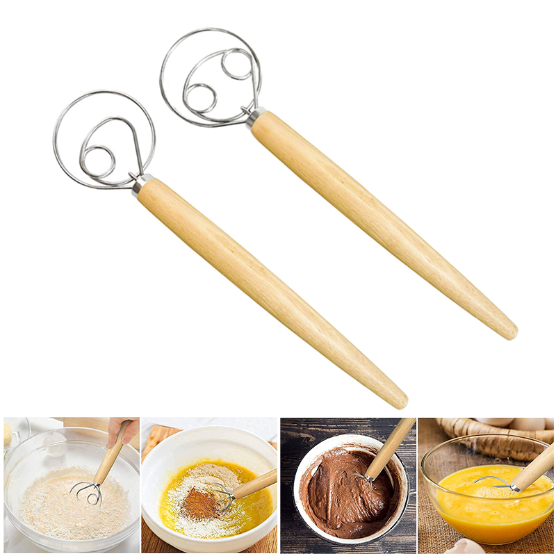 Danish Pancake Pan - Large Hand Danish Dough Whisk Bread