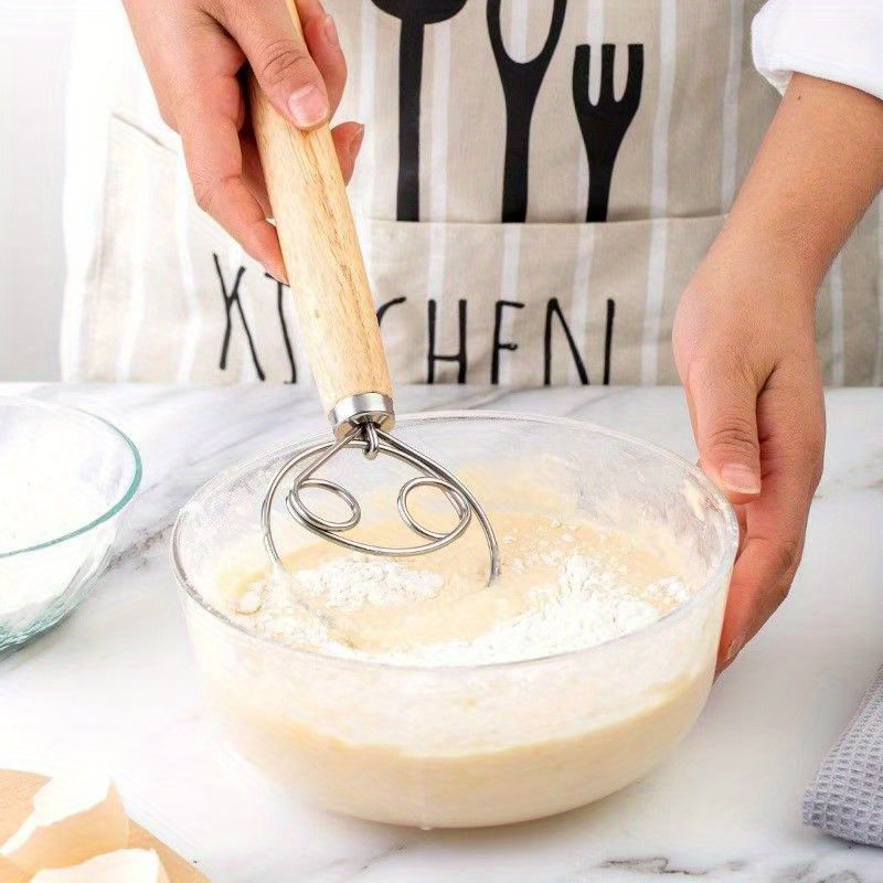 Danish Pancake Pan - Manual Dough Mixer Danish Dough Whisk