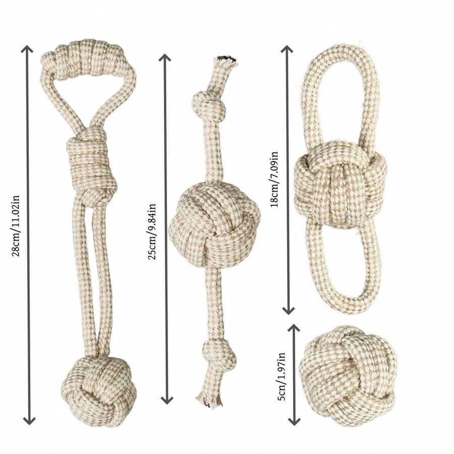 Corn Dog Stick - Natural Rope Dog Chew Toy -