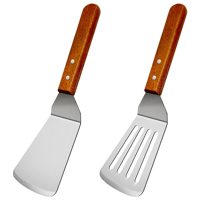 Okonomiyaki Spatula - Metal Spatulas for Cast Iron Skillet,