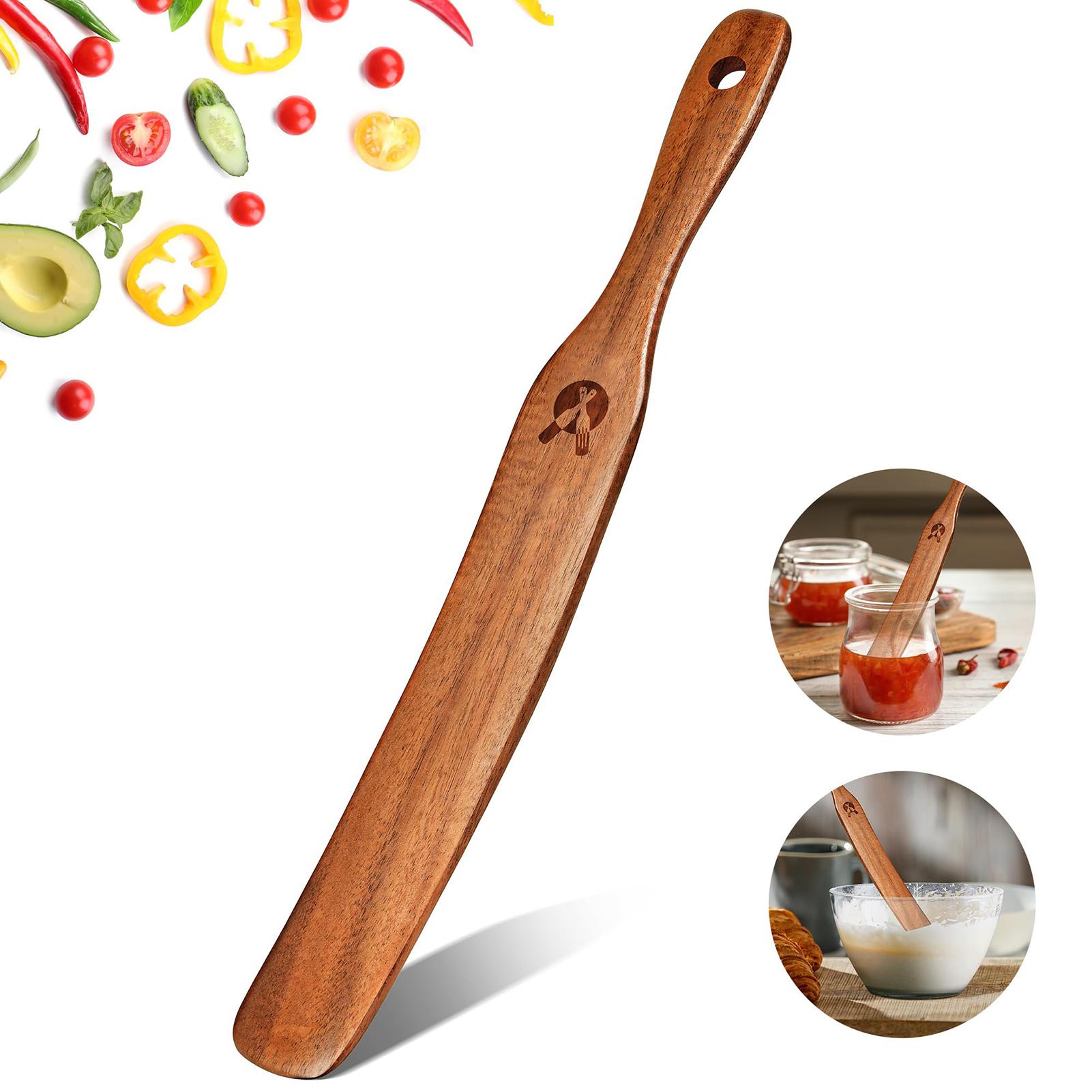 Okonomiyaki Spatula - Wooden Cooking Spoons Portable Multifunctional Stir