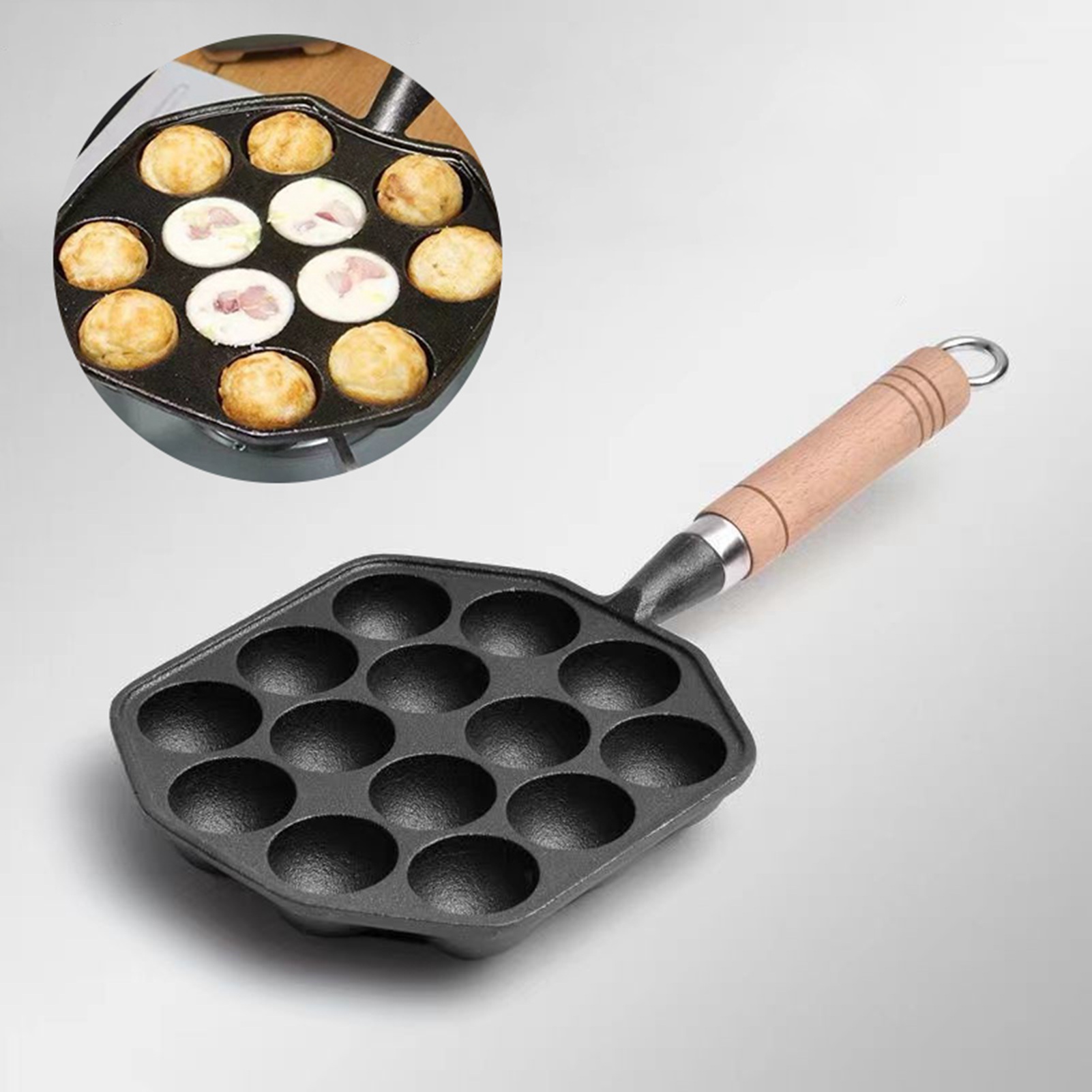 14 Holes Takoyaki Pan Nonstick - Egg Waffle Pan recension och pris