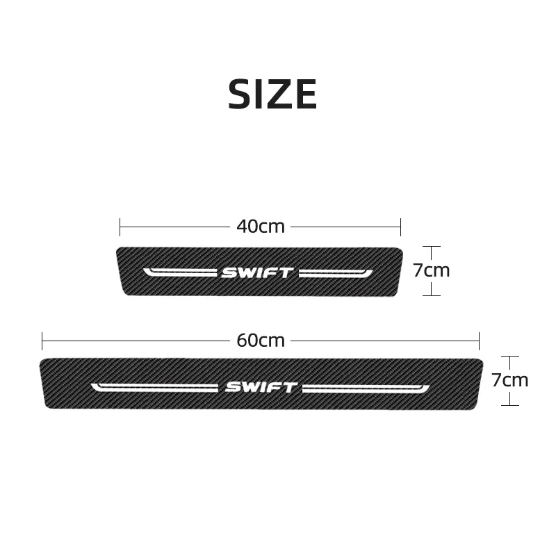 Car Front Rear Door Threshold  - Crepe Pan Carbon recension och pris