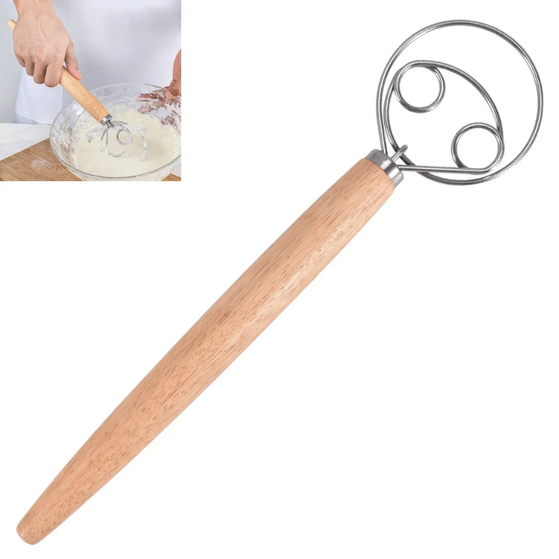 Large Hand Danish Dough Whisk  - Danish Pancake Pan recension och pris