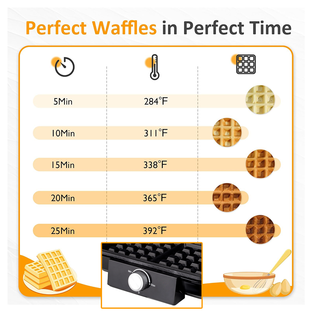 4-Slice Belgian Waffle Maker 1 - Egg Waffle Pan recension och pris
