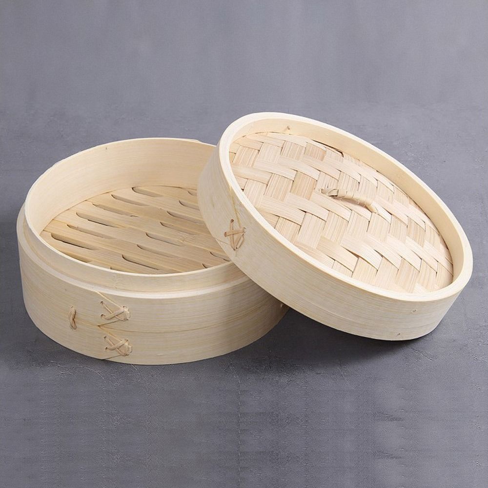 Bamboo Steamer Basket with Lid - Bao Steamer Bamboo recension och pris