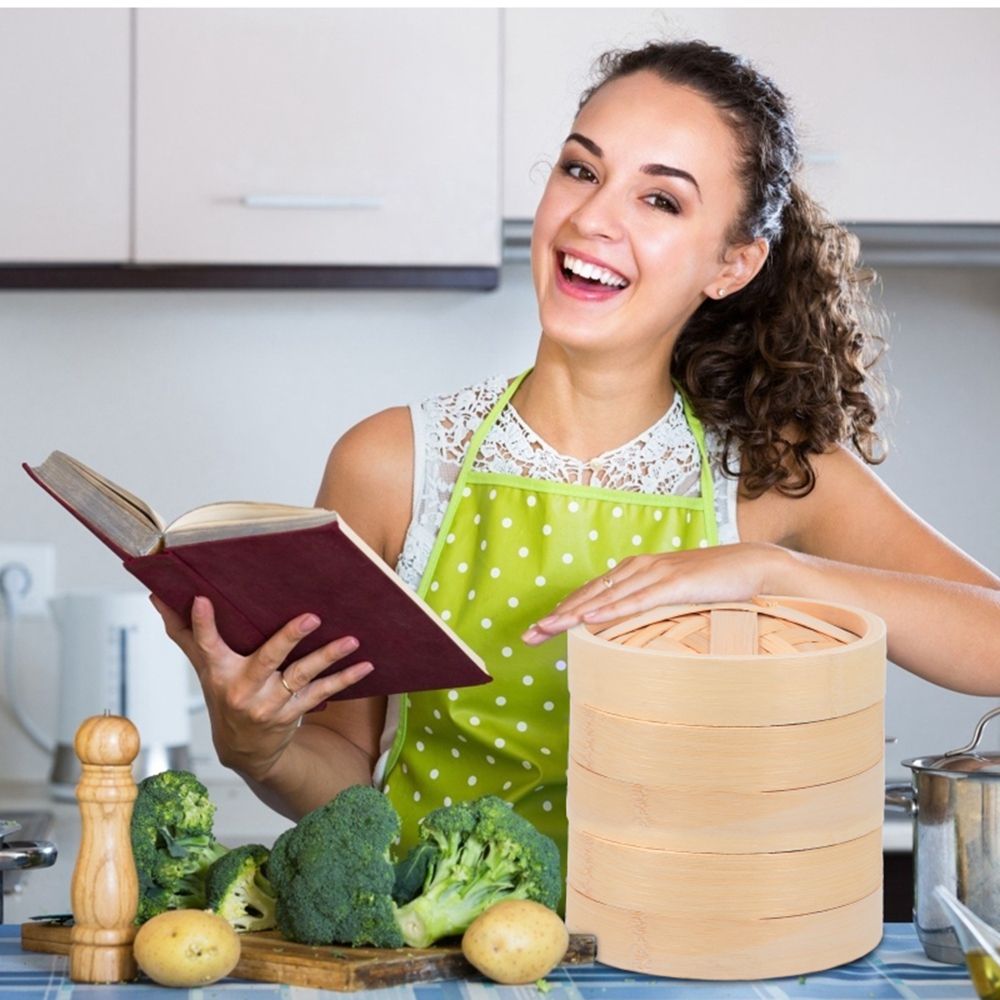 Handle Steam Basket Makes Tast - Bao Steamer Bamboo recension och pris